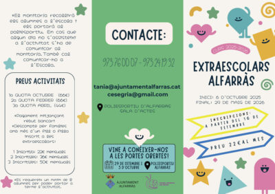 Extraescolars Alfarràs 1 Activitats Extraescolars Alfarràs 1