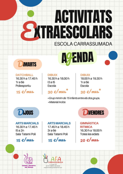 Extraescolars - AFA Escola Carrassumada