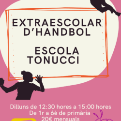 Extraescolars Handbol Extraescolars d'Handbol Escola Tonnuci