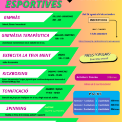 La Granja d'Escarp 26/27 - Activitats esportives