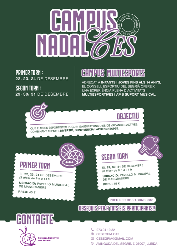 Campus de Nadal del Consell Esportiu del Segrià