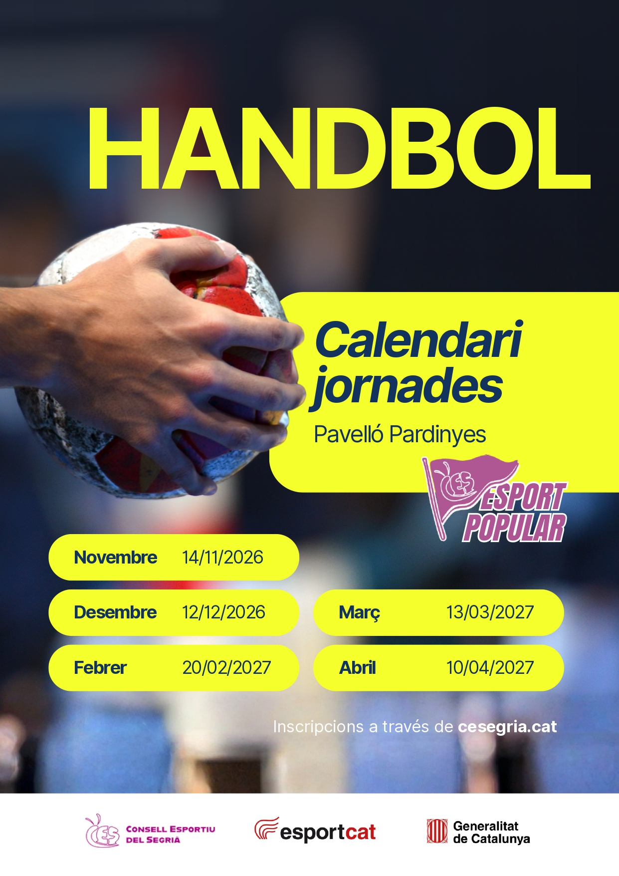 Data límit d'inscripció a la Lliga d'Esport Popular d'Handbol