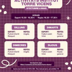 Activitats Torre Vicens