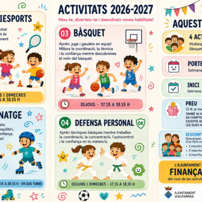 Extraescolars Alfarràs - Curs 2026-27